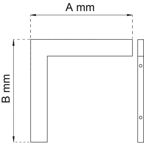 Konsol 97 ek 145x160 mm, Vit