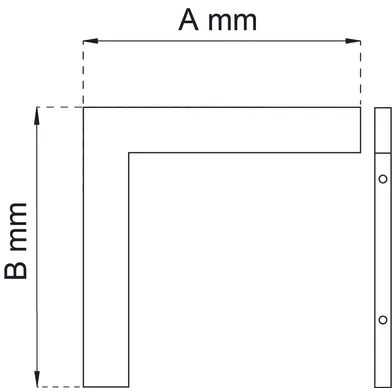 Konsol 97 ek 145x160 mm, Vit