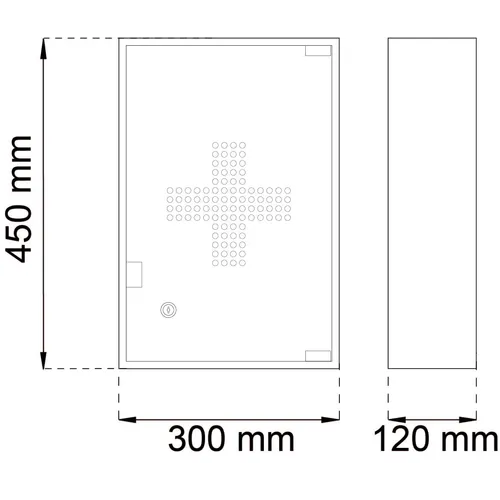Medicinskåp Cure Vit, 30x45x12 cm