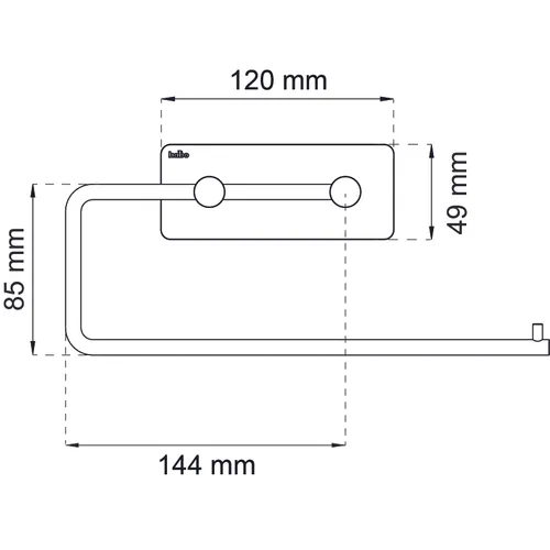 Toalettpappershållare Angle Rostfri