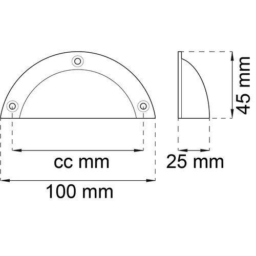 Kökshandtag Alice Smide 100x45 mm, 2 st
