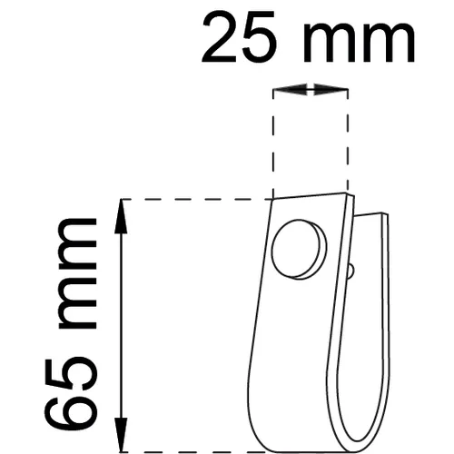 Kökshandtag Svea läder Brun, Krom, 1-pack