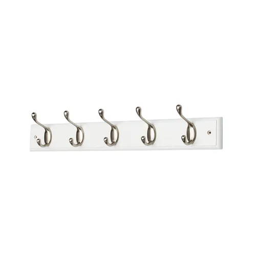 Klädhängare Era Vit/Matt nickel, 5 krokar
