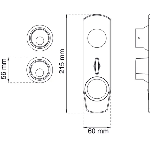 Vredskylt/Cylinderbehör Borstad krom