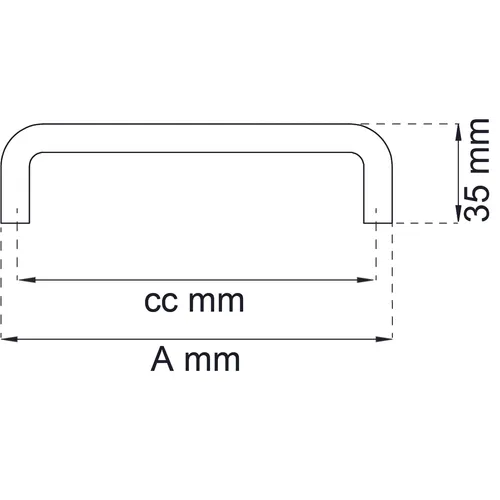Kökshandtag Hanna 106 mm, Krom, 96 c/c, 2-pack