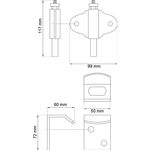 Boxlås 100 Alu Inkl. vinkelslutbleck