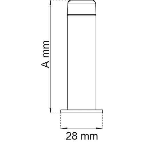 Dörrstopp 2890 75 mm, Svart