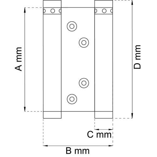 Svängdörrsgångjärn 10 100 mm, Nickel