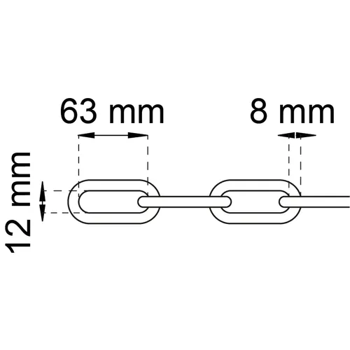 Kätting plast Ø 8 mm, Gul/Svart