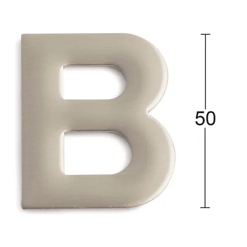 Bokstav B, Självhäftande Rostfri