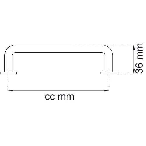 Kökshandtag Bella 86 mm, Krom, 2-pack