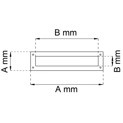 Brevinkast 647 utan baklucka Matt nickel