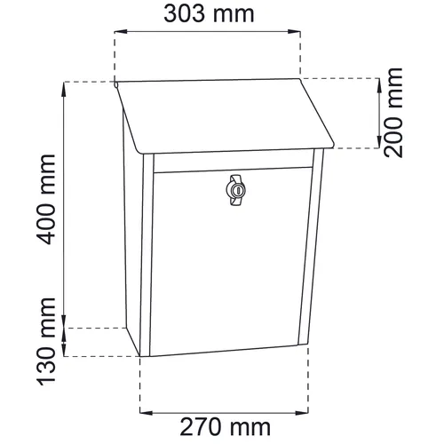 Postlåda 9441B, Låsbar, Svart