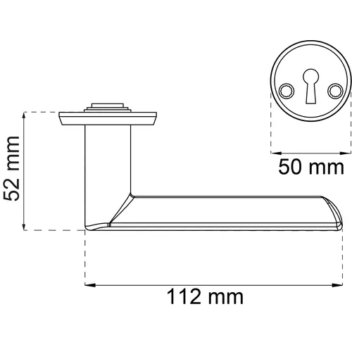 Dörrhandtag New York Kombi  Svart