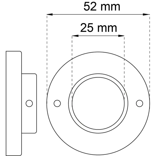 Rörhållare/sidfäste Nickel, 2-pack