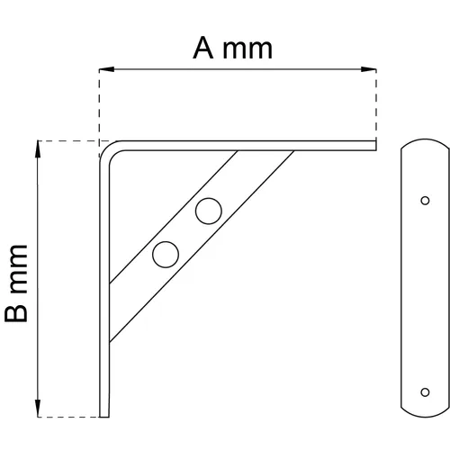 Konsol Circle 145x170 mm, Svart