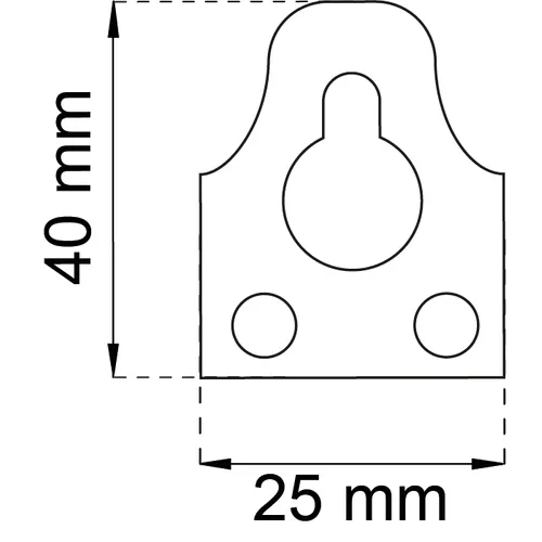 Hängbleck 40x25 mm, FZB, 4-pack
