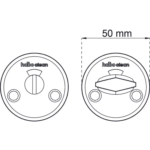 WC-beslag A262 Clean Borstad