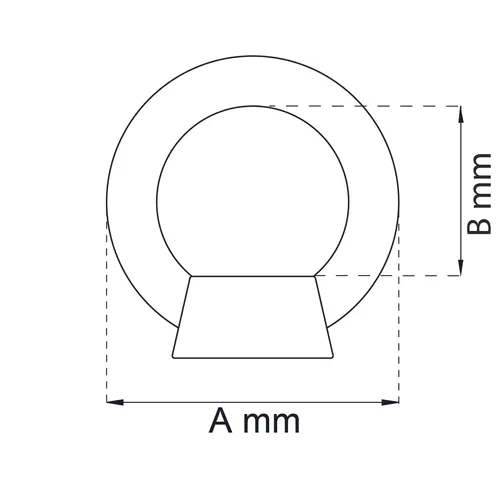 Ringmutter 582 FZV M8, Max 220 kg, 2-pack