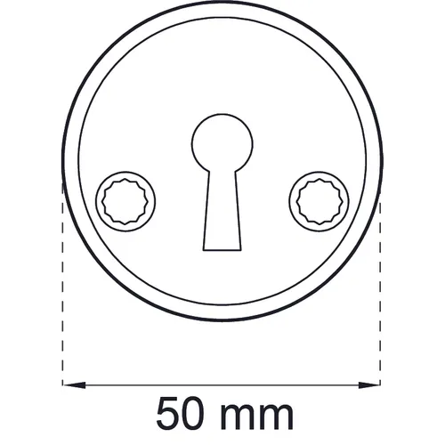Nyckelskylt 2991 Borstad krom