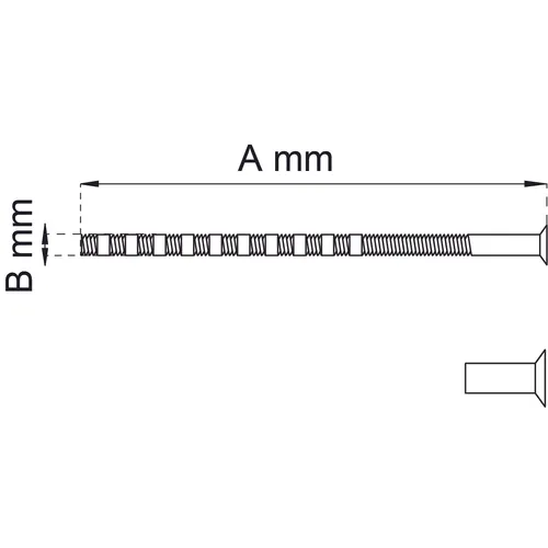 Skruv med hylsmutter M4 90 mm, Nickel, 2-pack