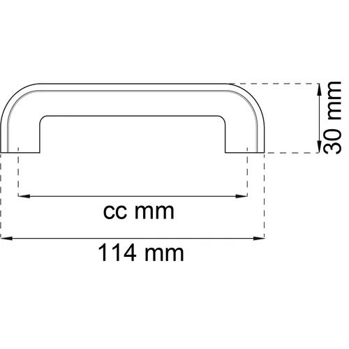 Kökshandtag Nina 114 mm, Bok, 96 c/c, 2-pack