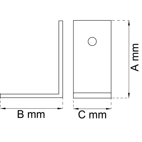 Vinkeljärn FZB 25x25 mm, 2-pack