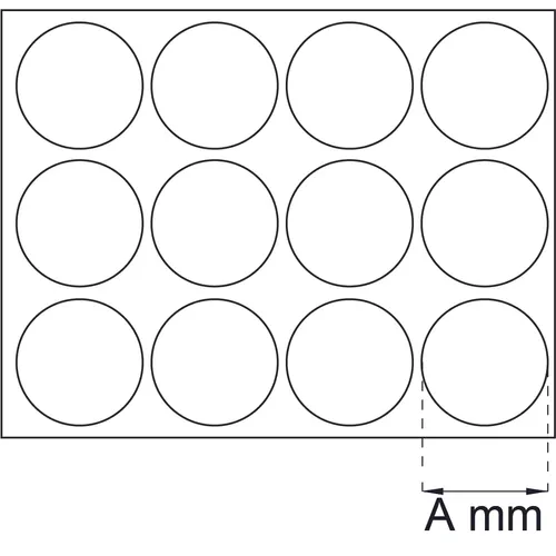 Golvskydd självhäftande 38 mm, Vit, 4-pack