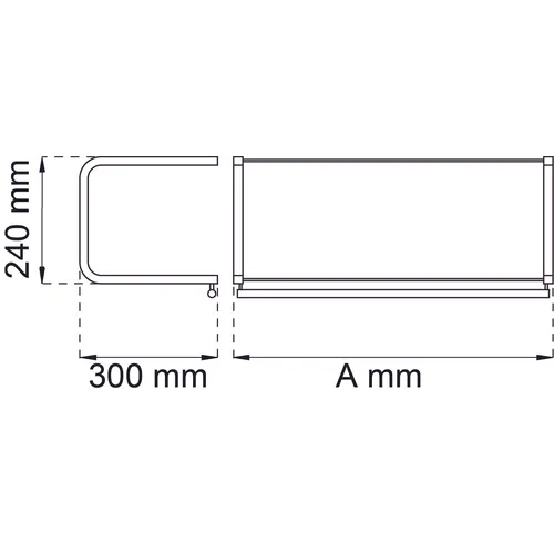 Hatthylla 7000 Vit/Nickel 1200 mm