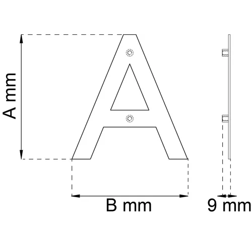 Bokstav Home Svart A
