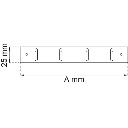 Handdukshängare 123 Nickel 230 mm, 4 krokar