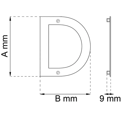 Bokstav Home Svart D