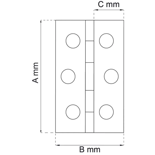 Gångjärn Mässing 1165 40x30 mm, 2-pack