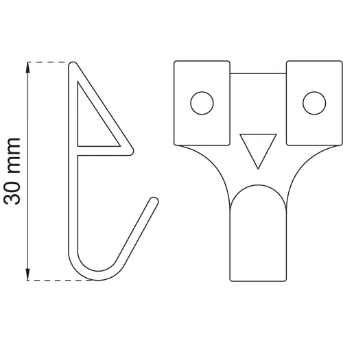 X-krok mässing 30 mm, 5-pack
