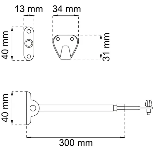 Balkongdörrhållare 231 Vit