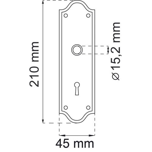 Långskylt 53 45x210 mm, mässing