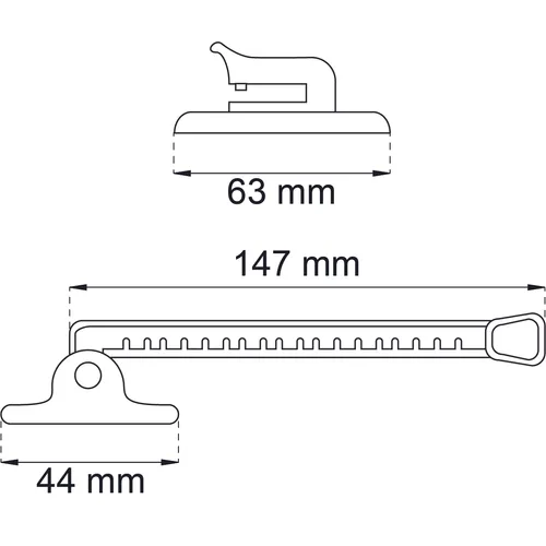 Fönsterhållare 1225-1 Utåtgående Vit