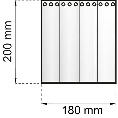 DUSCHDRAPERI CAMELIA VIT 180X200CM SB