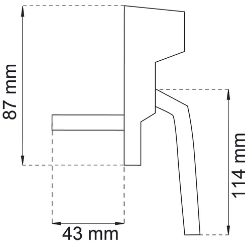 Fönsterhandtag 2164 Höger, Krom