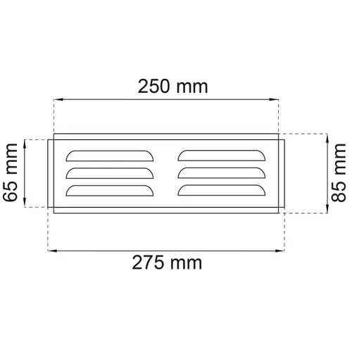 Ventilgaller för inmurning FZB