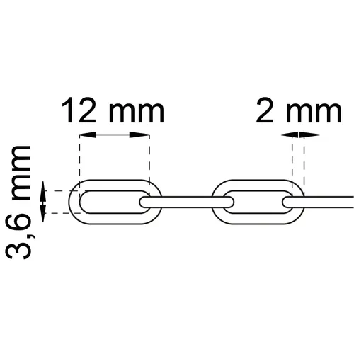 Kätting 200 Ø 2 mm, Brun, 2 m