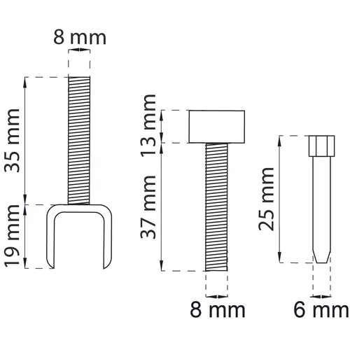 Pinngångjärn 835 Galvad