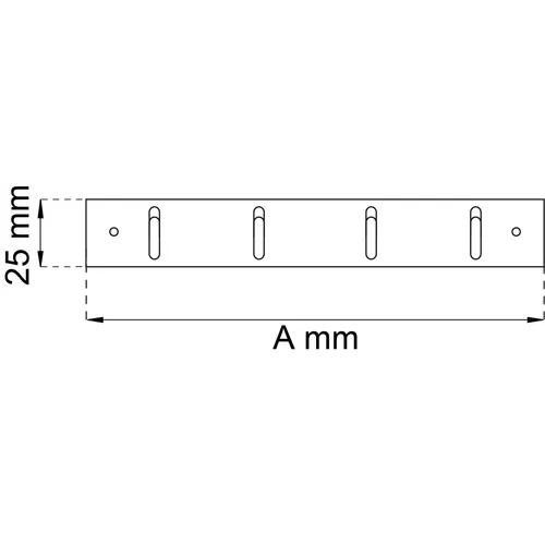 Handdukshängare 123 Nickel 230 mm, 4 krokar