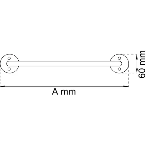 Badkarshandtag 3407 300 mm, Vit