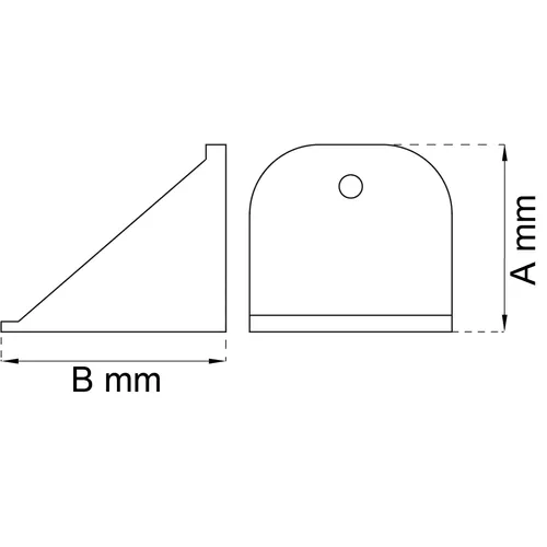 Möbelvinkel plast 22x22 mm, Vit, 4-pack