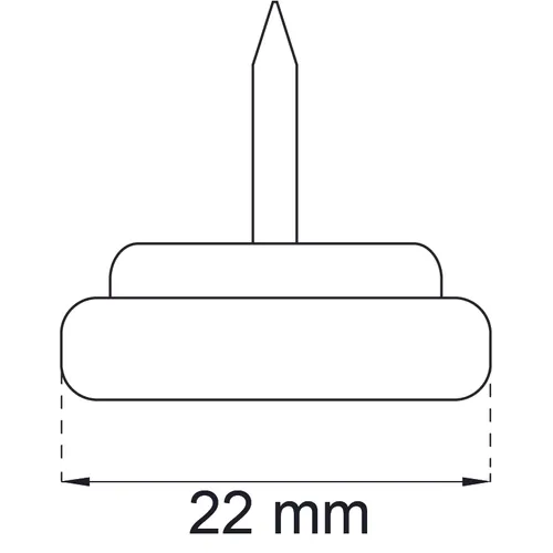 Golvskydd stål m. spik 22 mm, 4-pack