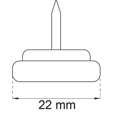 Golvskydd stål m. spik 22 mm, 4-pack