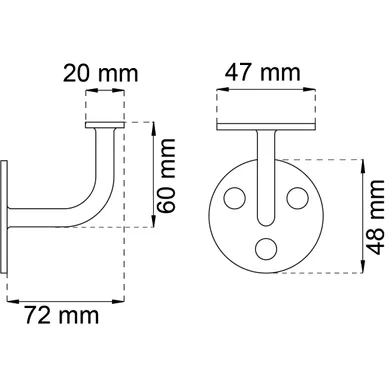 Ledstångskrok 87 Mässingslack