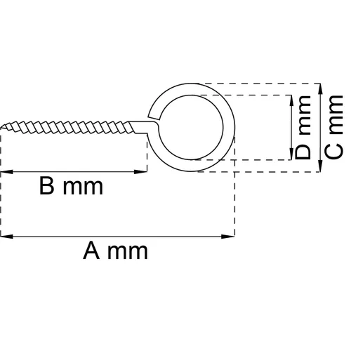 Skruvögla 1 Trä 12/6x1,2 mm, FZB, 10-pack
