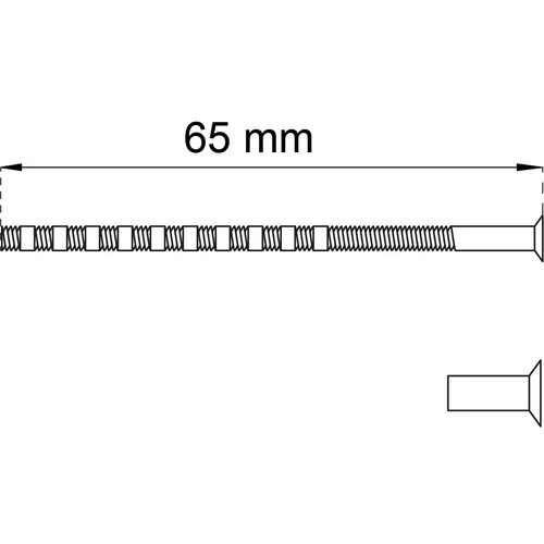 Skruv med hylsmutter M4 65 mm, Mässing, 2-pack